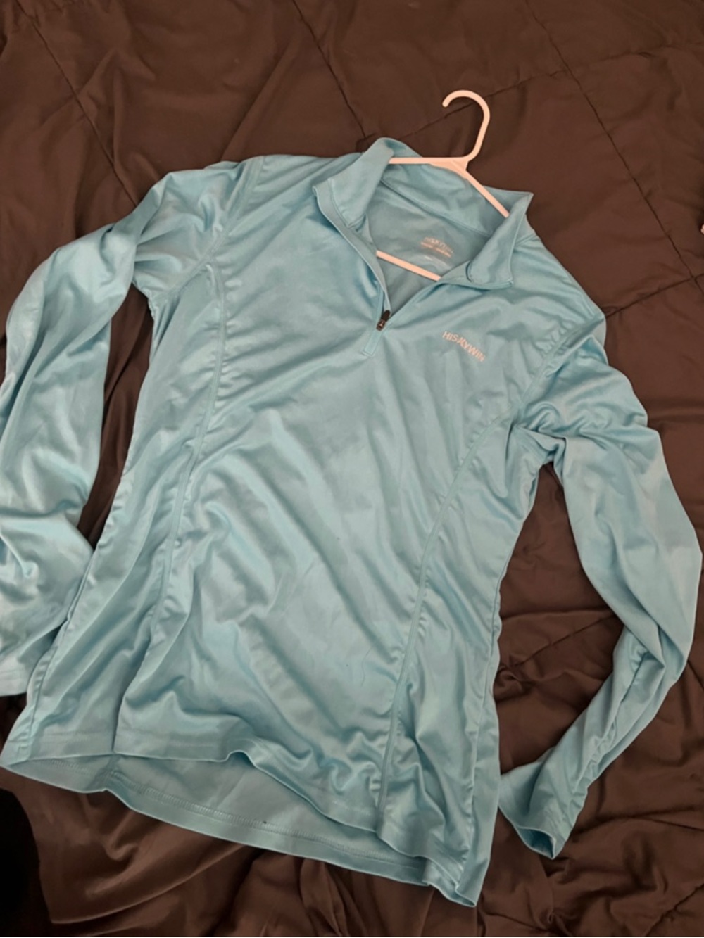 Light Blue/Teal  Quarter-Zip Active Pullover